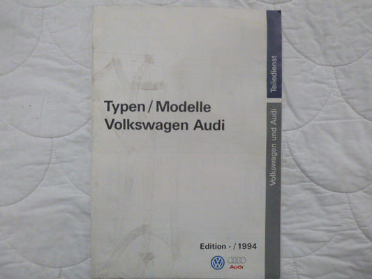 Volkswagen And Audi Model List 50S - 1994