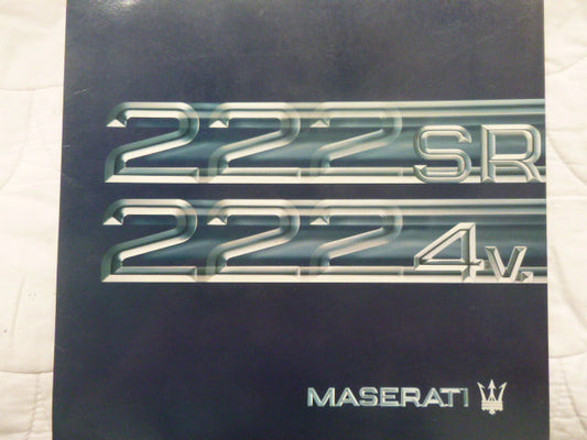 Maserati Biturbo 222 Sr - 222 4V. Sales Brochure